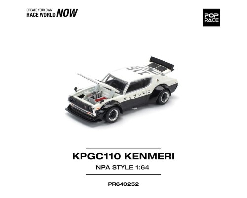 Pop Race Nissan Skyline GT-R V8 KPGC110 Drift Kenmeri NPA Style PR64-0252