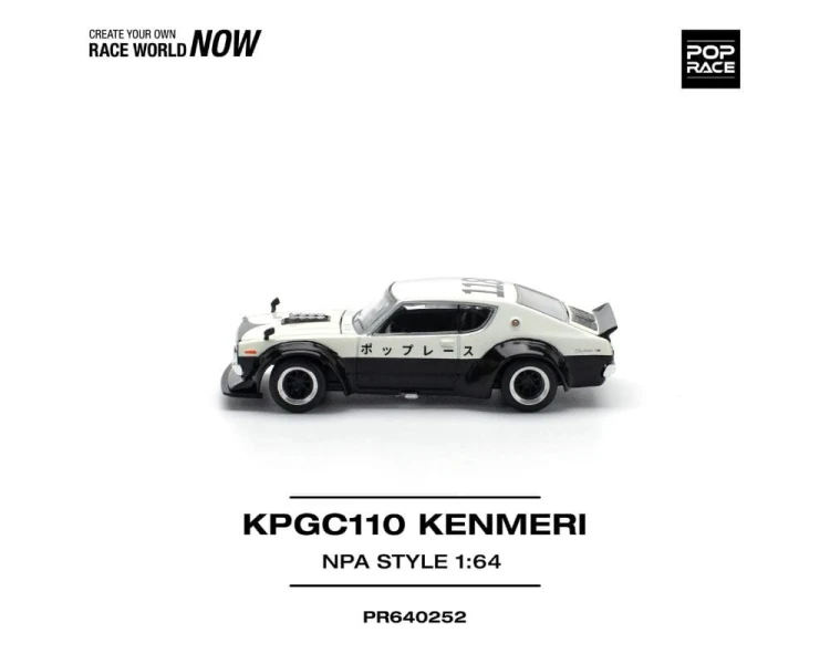 Pop Race Nissan Skyline GT-R V8 KPGC110 Drift Kenmeri NPA Style PR64-0252