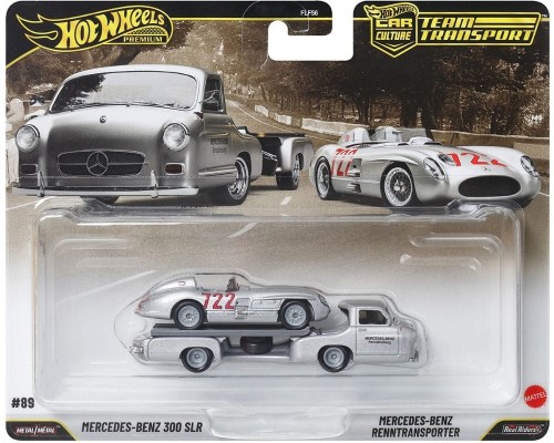 Hot Wheels Premium Team Transport #89 Mercedes-Benz 300 SLR and Mercedes-Benz Renntransporter JHX90