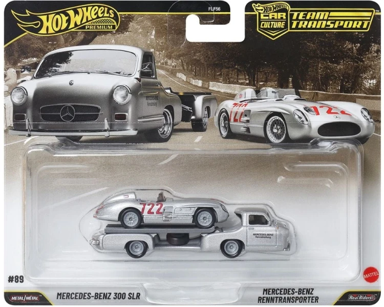 Hot Wheels Premium Team Transport #89 Mercedes-Benz 300 SLR and Mercedes-Benz Renntransporter JHX90