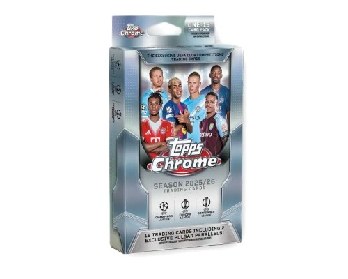 Topps Chrome UEFA Club Competitions 2025-26 Hanger Box