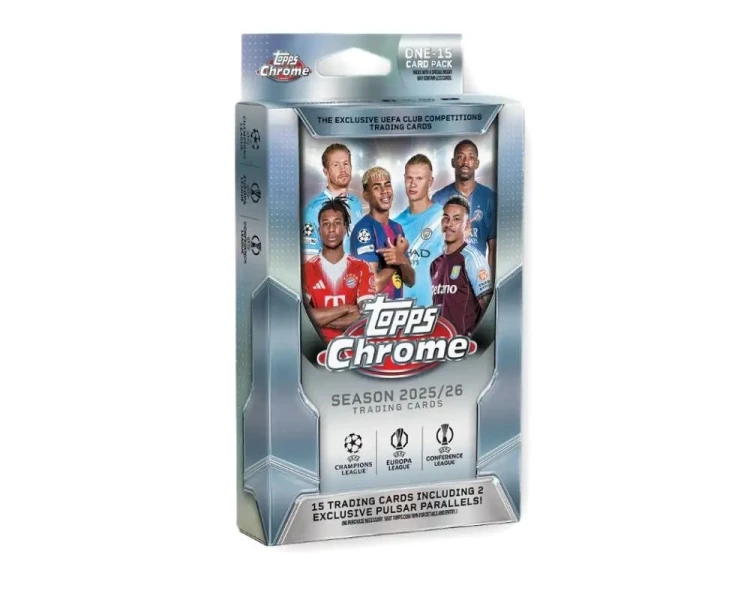 Topps Chrome UEFA Club Competitions 2025-26 Hanger Box