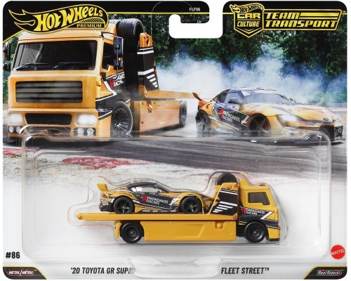 Hot Wheels Premium Team Transport #86 20 Toyota GR Supra and Fleet Street JHX87