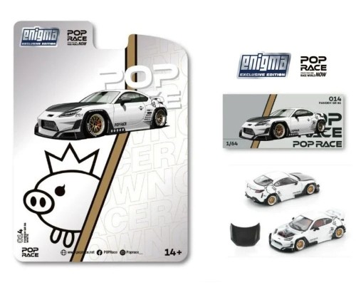 Pop Race Enigma Exclusive Pandem Toyota GR86 Crystal White Pearl PRE014