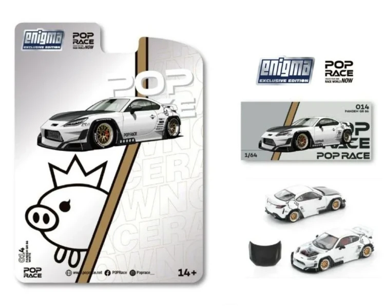Pop Race Enigma Exclusive Pandem Toyota GR86 Crystal White Pearl PRE014