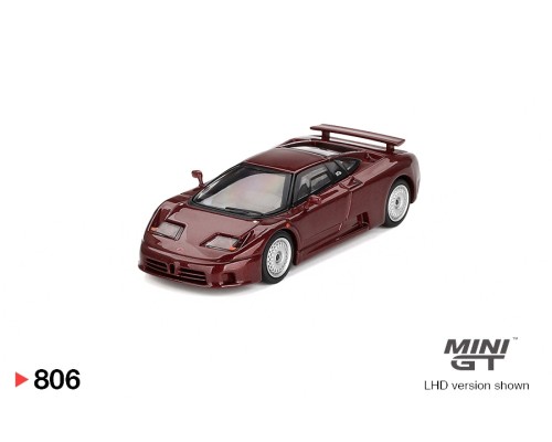 Mini GT #806 Bugatti EB110 GT Dark Red Metallic MGT00806