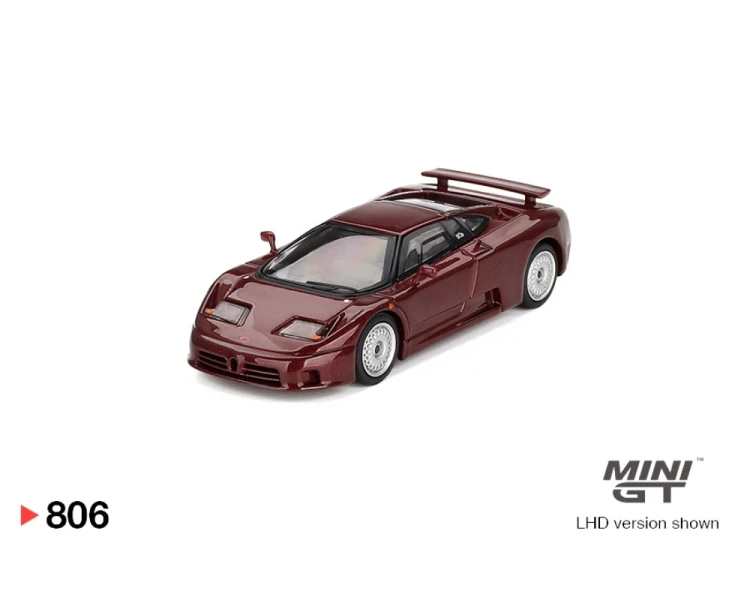 Mini GT #806 Bugatti EB110 GT Dark Red Metallic MGT00806