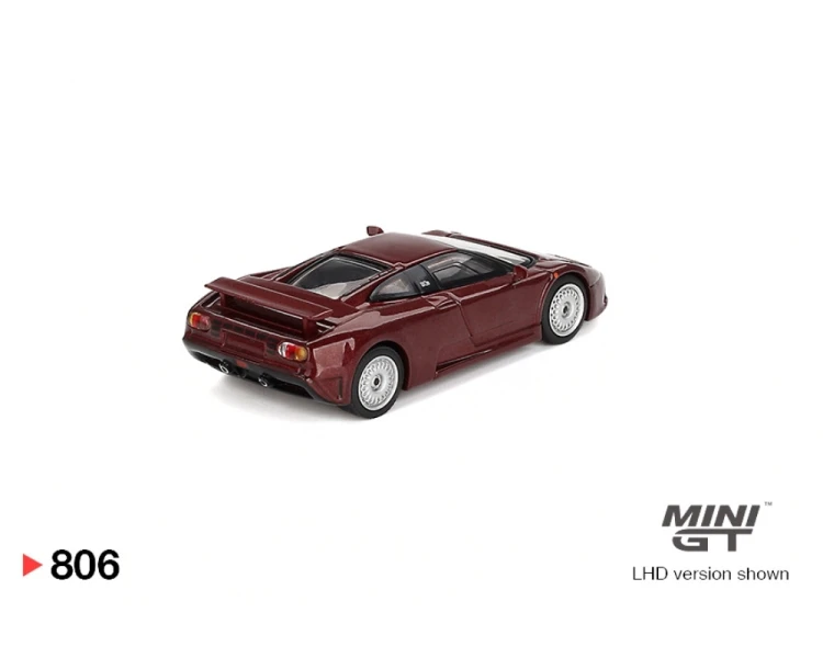 Mini GT #806 Bugatti EB110 GT Dark Red Metallic MGT00806