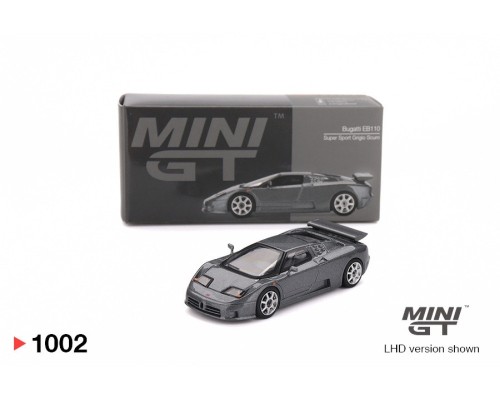 Mini GT #1002 Bugatti EB110 Super Sport Grigio Scuro MGT01002