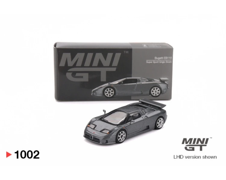 Mini GT #1002 Bugatti EB110 Super Sport Grigio Scuro MGT01002