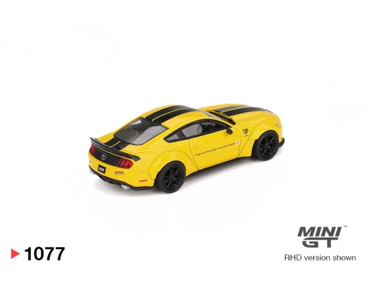 Mini GT #1077 LB-Works Ford Mustang Triple Yellow MGT01077