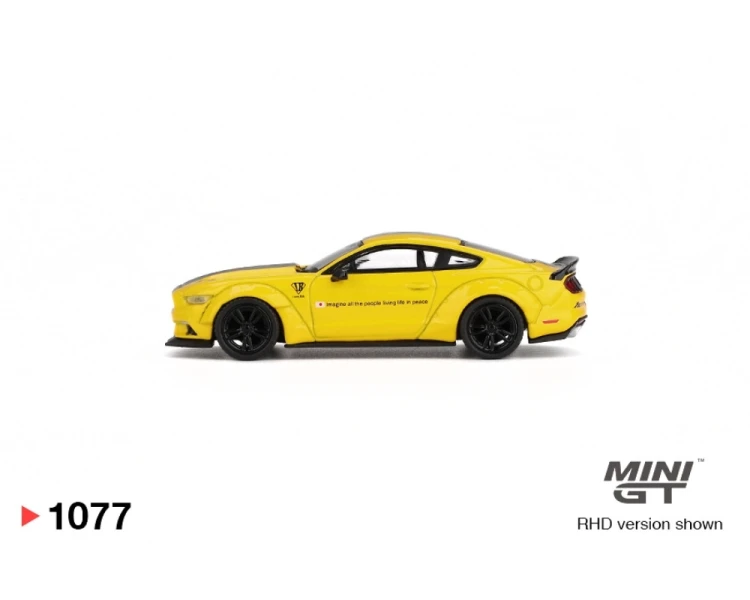 Mini GT #1077 LB-Works Ford Mustang Triple Yellow MGT01077