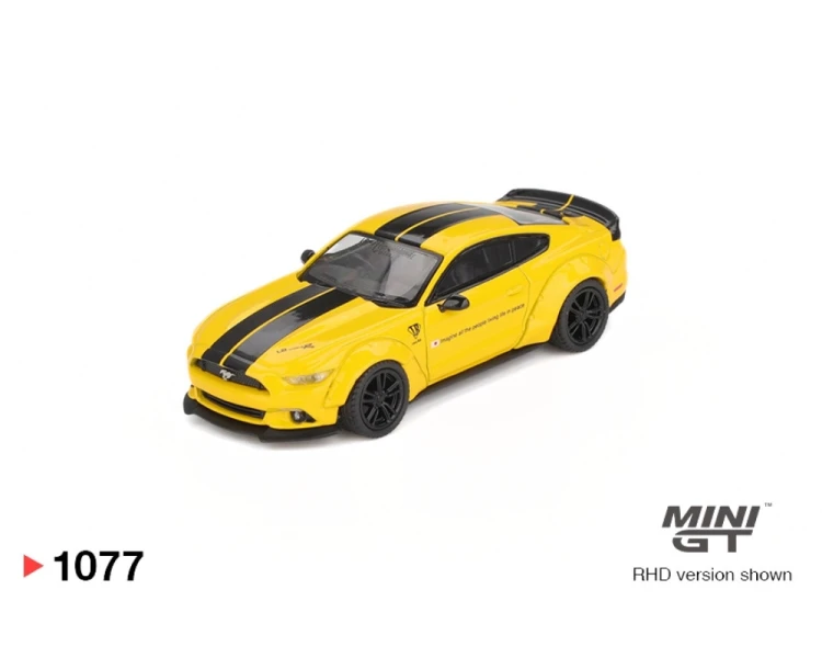 Mini GT #1077 LB-Works Ford Mustang Triple Yellow MGT01077