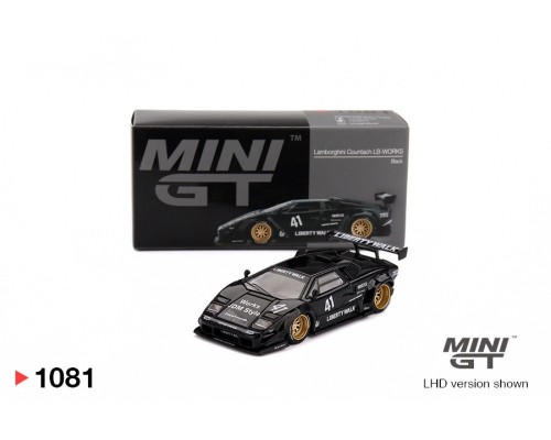 Mini GT #1081 Lamborghini Countach LB-Works Black MGT01081