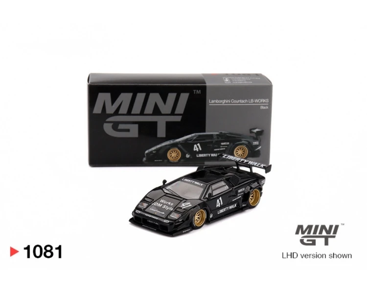 Mini GT #1081 Lamborghini Countach LB-Works Black MGT01081