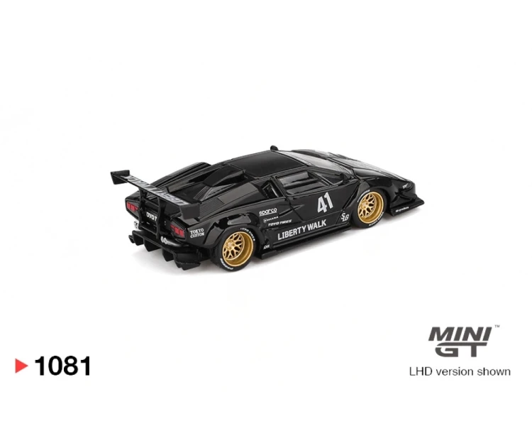 Mini GT #1081 Lamborghini Countach LB-Works Black MGT01081