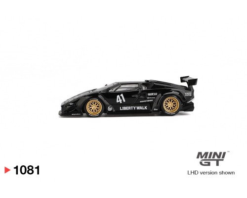 Mini GT #1081 Lamborghini Countach LB-Works Black MGT01081