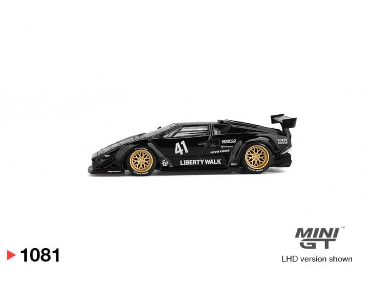Mini GT #1081 Lamborghini Countach LB-Works Black MGT01081