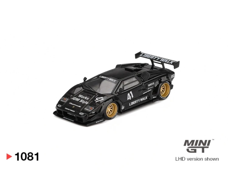 Mini GT #1081 Lamborghini Countach LB-Works Black MGT01081