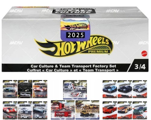 Hot Wheels Car Culture and Team Transport 2025 Factory Set 3 HJV98-979Q