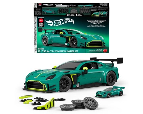 Klocki Mattel Brick Shop Hot Wheels Elite Series '24 Aston Martin Vantage GT3 JLF51