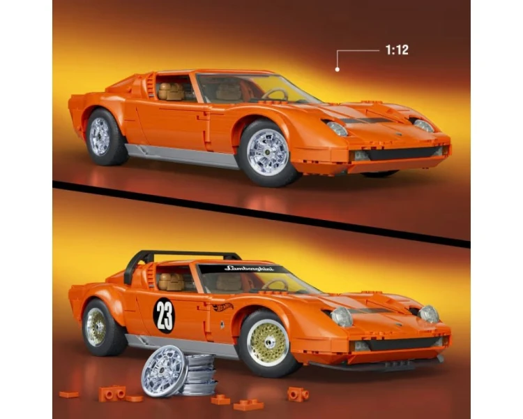 Klocki Mattel Brick Shop Hot Wheels Premium Series ’71 Lamborghini Miura P400 SV JHF61