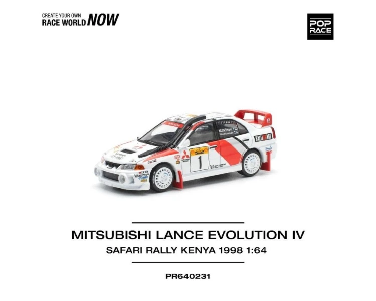 Pop Race Mitsubishi Lancer Evolution IV Safari Rally Kenya 1998 PR64-0231