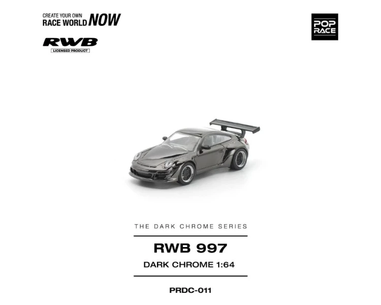 Pop Race Porsche RWB 997 Dark Chrome PRDC011