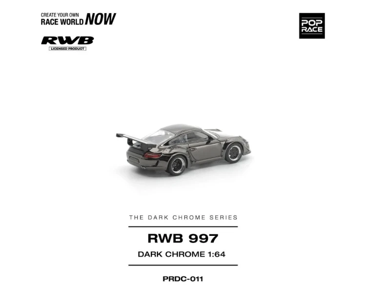 Pop Race Porsche RWB 997 Dark Chrome PRDC011