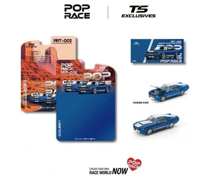 Pop Race Tokyo Station Exclusives Shelby Mustang GT500 Blue White PRT002