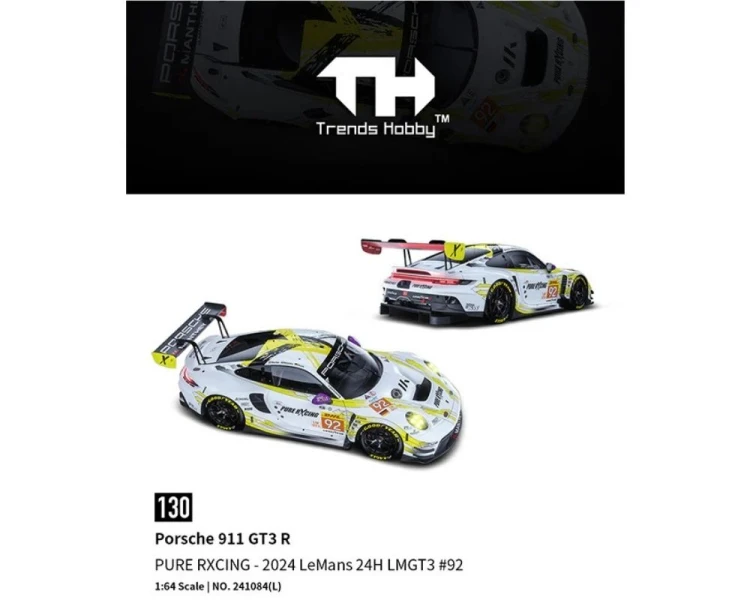 Trends Hobby Porsche 911 GT3 R Pure Rxcing 2024 LeMans 24H LMGT3 #92 TH241084L