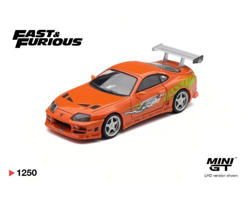 Mini GT #1250 Toyota Supra MK4 Bomex The Fast and the Furious Brian O'Conner MGT01250-BL