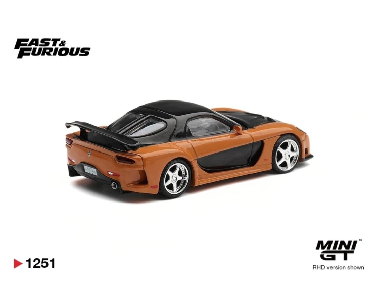 Mini GT #1251 Mazda RX-7 VeilSide Fortune The Fast and the Furious Tokyo Drift Han Seoul-Oh MGT01251-BL