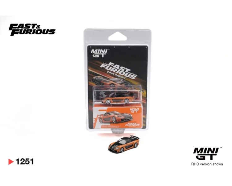 Mini GT #1251 Mazda RX-7 VeilSide Fortune The Fast and the Furious Tokyo Drift Han Seoul-Oh MGT01251-BL