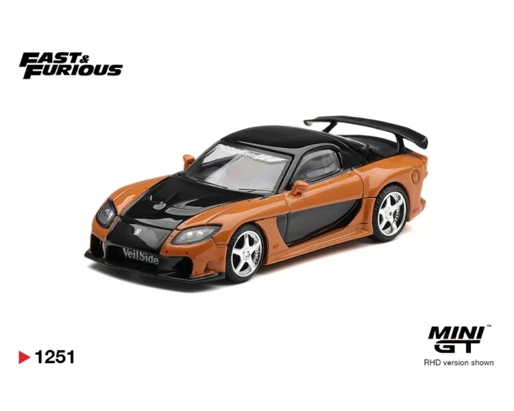 Mini GT #1251 Mazda RX-7 VeilSide Fortune The Fast and the Furious Tokyo Drift Han Seoul-Oh MGT01251-BL