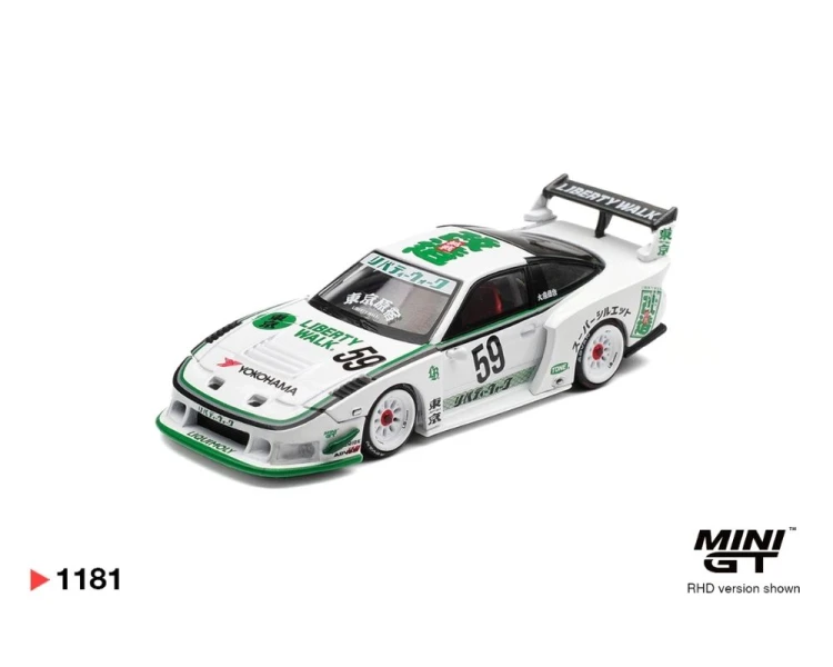 Mini GT #1181 Nissan LB-Super Silhouette 180SX White MGT01181