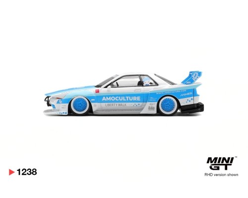 Mini GT #1238 Nissan Skyline GT-R R32 LBWK Kaido Works Amoculture MGT01238