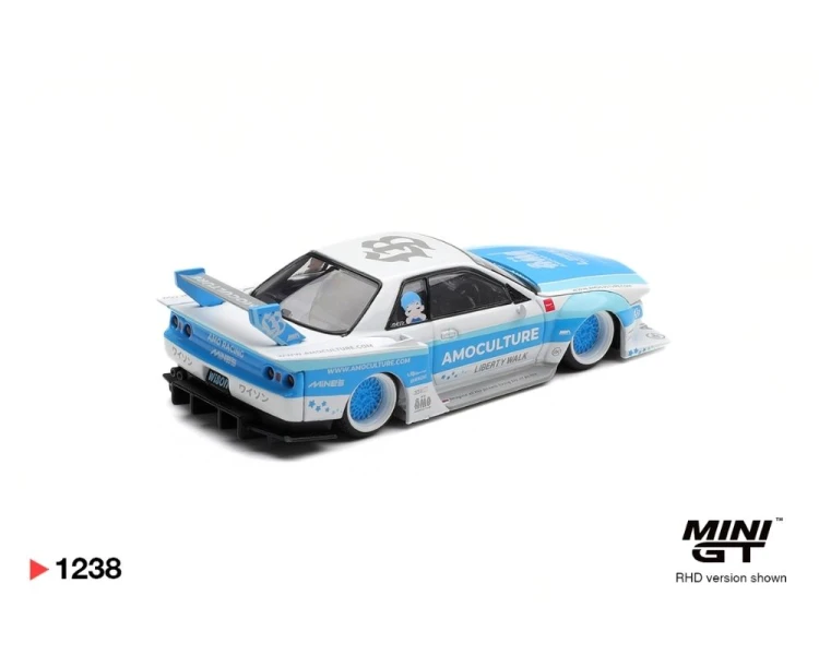 Mini GT #1238 Nissan Skyline GT-R R32 LBWK Kaido Works Amoculture MGT01238