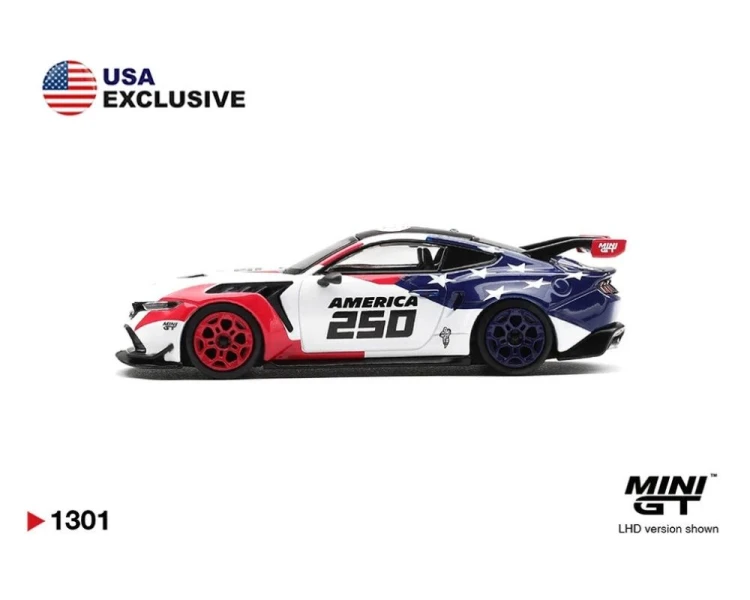 Mini GT #1301 Ford Mustang GTD America 250 USA Exclusive MGT01301-BL