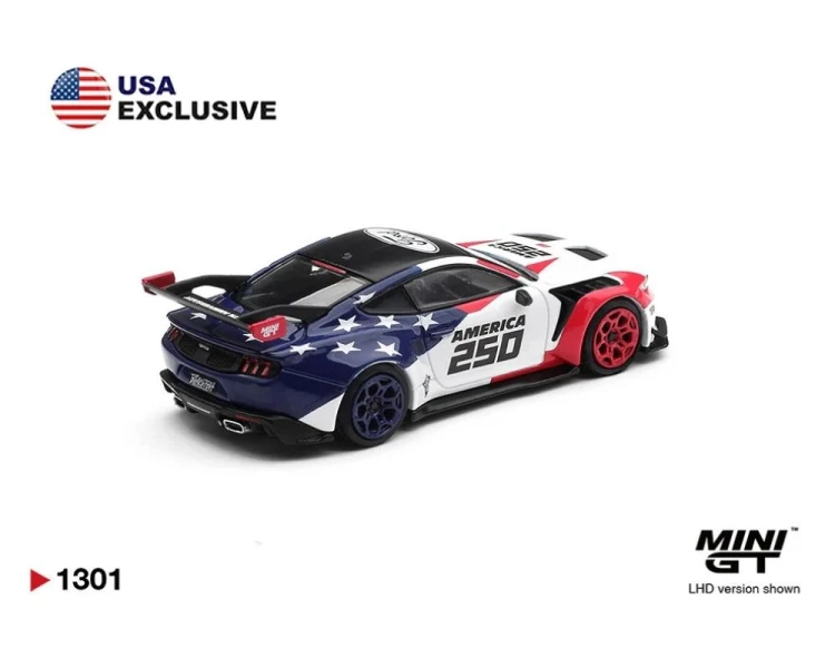 Mini GT #1301 Ford Mustang GTD America 250 USA Exclusive MGT01301-BL