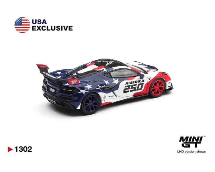 Mini GT #1302 Chevrolet Corvette ZR1 America 250 USA Exclusive MGT01302-BL