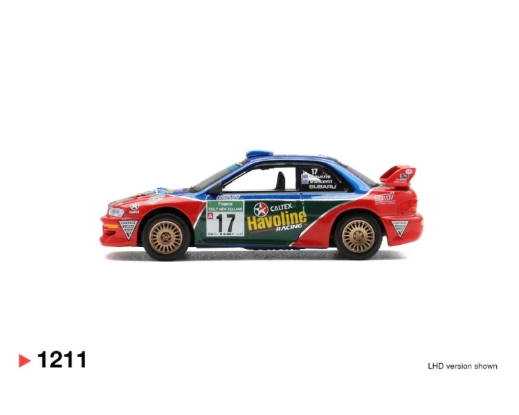 Mini GT #1211 Subaru Impreza WRC98 #17 Rally New Zealand MGT01211