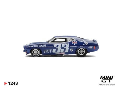Mini GT #1243 Ford Falcon XB GT #33 Bathurst 1000 Blue Australia Exclusive MGT01243