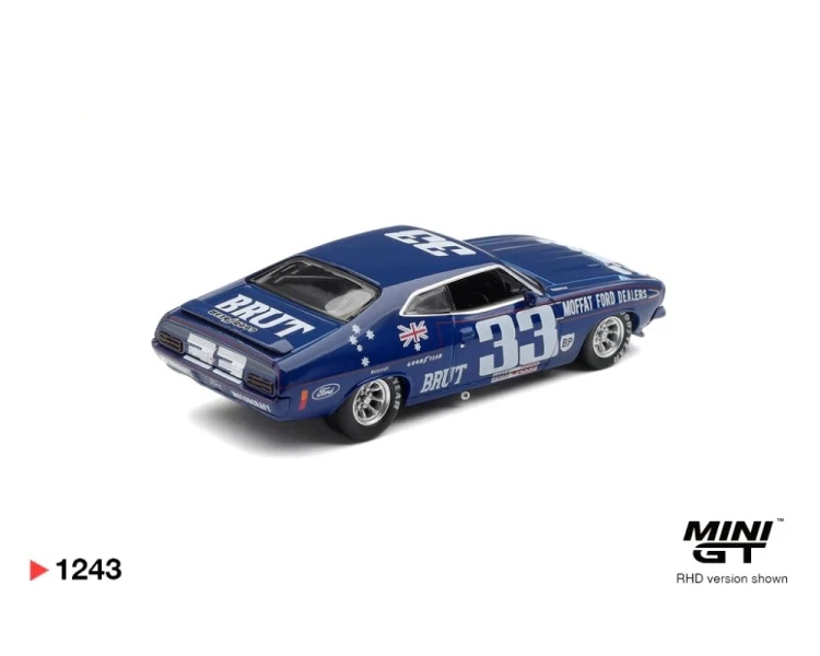 Mini GT #1243 Ford Falcon XB GT #33 Bathurst 1000 Blue Australia Exclusive MGT01243