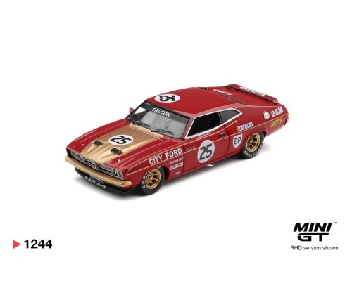 Mini GT #1244 Ford Falcon XB GT #25 Bathurst 1000 Red Australia Exclusive MGT01244