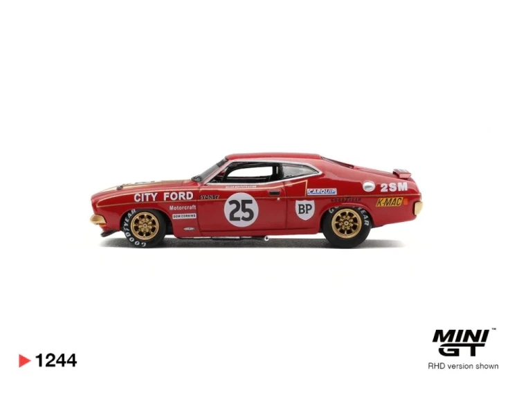 Mini GT #1244 Ford Falcon XB GT #25 Bathurst 1000 Red Australia Exclusive MGT01244