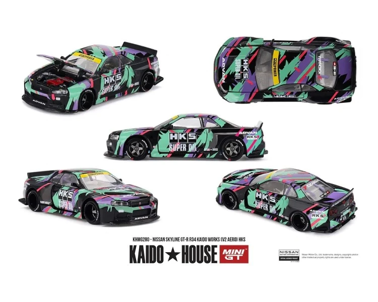 Kaido House Nissan Skyline GTR R34 Kaido Works V2 AERO HKS KHMG280
