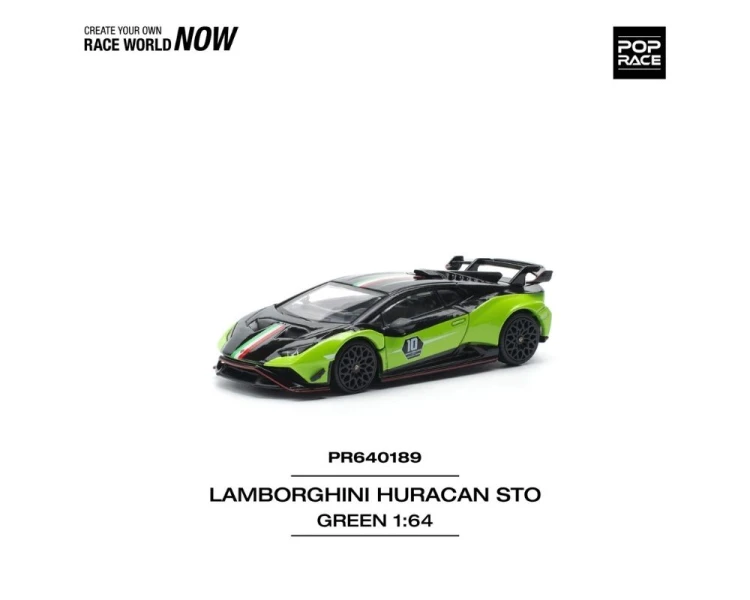 Pop Race Lamborghini Huracan STO LP640-2 10 Anniversario Green Black PR640189