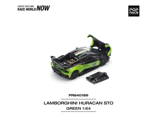 Pop Race Lamborghini Huracan STO LP640-2 10 Anniversario Green Black PR640189