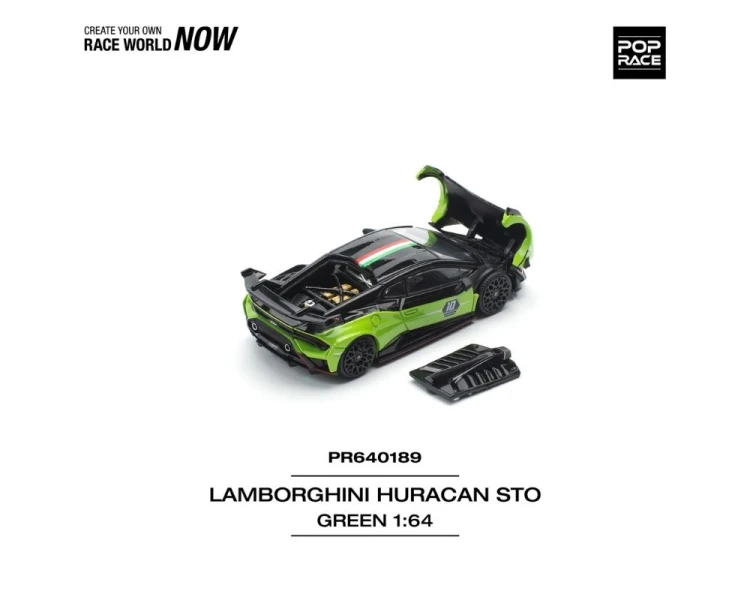 Pop Race Lamborghini Huracan STO LP640-2 10 Anniversario Green Black PR640189